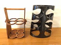 Both wine bottle holders side by side on surface