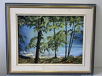 Full view of framed Ted Toogood oil painting