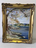 Front view showing entire framed painting