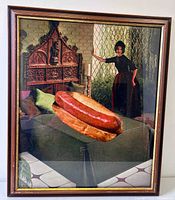 Front view of framed art print showing entire composition and frame