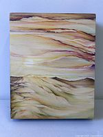 Front view of oil painting on board