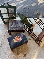 Group view of all five items on ground