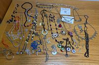Overview of entire assortment spread on table
