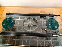 Seed starter lid with LED bars, vent discs, 72-cell insert visible