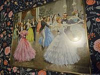 Front view of framed ballroom dancing print