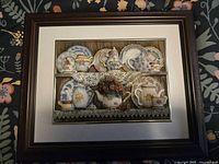 Front view showing entire framed resin artwork