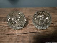 Both glass tealight holders side by side