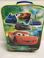 Front view showing Lightning McQueen graphic and case styling