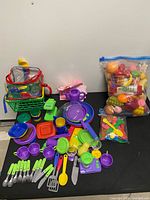 All items grouped on table showing entire assortment