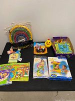 Overview of all items laid on table