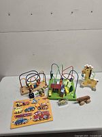 All items arranged on table