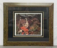 Full view of framed print showing frame style and overall condition