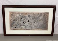 Full view of framed map print