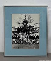 Full view of framed photograph with mat and frame