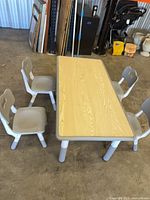 Full view of table and four chairs