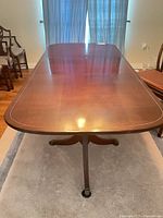 Full view of mahogany dining table