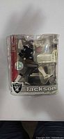 Front view of sealed Bo Jackson McFarlane action figure in blister pack