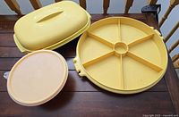 All three Tupperware items on table