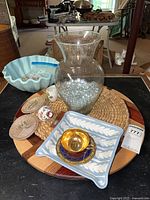 Group shot of all items on lazy Susan