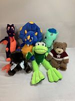 Group shot of all six plush toys