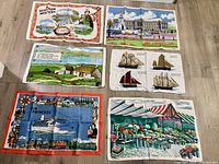 All six towels laid out