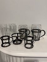 All glassware and holders grouped together