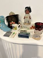 Group shot showing all items in lot on white surface