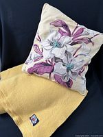 Blanket and pillow together for scale and overall view