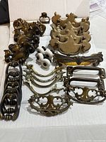 Overview of entire assortment of vintage hardware pieces