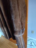 Close-up of sleeve cuff and fur texture