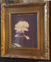 Full view of framed rose print
