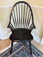 Front view of Windsor armchair displaying overall design and finish