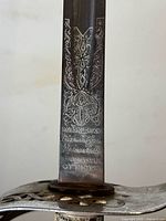 Blade close-up showing Rob Mole & Sons Birmingham makers etching