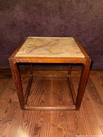 Full view of square side table