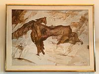 Framed painting overall view