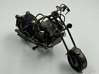 Front angle of welded metal motorcycle model