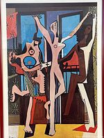 Close view of central Picasso artwork area