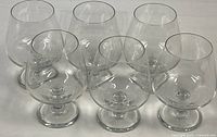 All six Rosenthal crystal brandy snifters