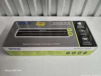 Front of Epson WorkForce DS-30 scanner retail box