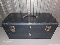 Top view showing entire toolbox, handle, latches, overall wear