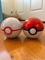 Exterior view of both ball containers closed