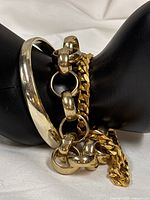 All three bracelets stacked on display form showing design and color