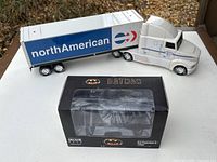 North American semi truck and boxed Batmobile together