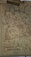 Lower corner of Arizona Territory map showing title block and survey credit