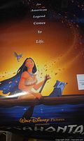 Pocahontas poster upper section showing graphic and tagline