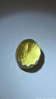 Oval faceted lemon citrine front view