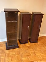 Front view of all three media towers