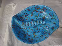 Top view showing ashtray shape, glaze, and groove details