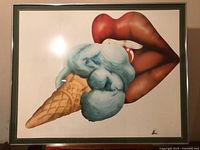 Front view of framed Pop Art poster showing full artwork and frame