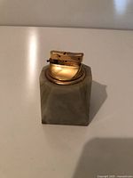 Marble table lighter front view